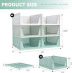 Pinkpum Green Boy Closet Organizers and Storage Stackable Plastic Drawer Basket - Image 3