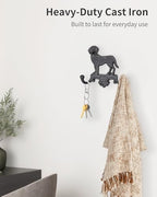 Cast Iron Dog Wall Hooks for Hanging, Heavy Duty Dog Leash Holder for Wall - Image 5
