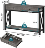 BON AUGURE Sofa Table with 2 Drawers, Console Tables - Image 2