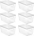 Vtopmart 6 Pack Clear Stackable Storage Bins by Vtopmart