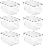 Vtopmart 6 Pack Clear Stackable Storage Bins by Vtopmart