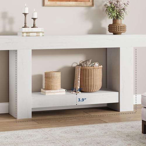 GarveeHome 63" Farmhouse 2-Tier Console Table - Image 6