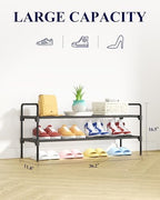 Kitsure Shoe Rack for Closet, Shoe Storage, 36.2" Wide - Image 2