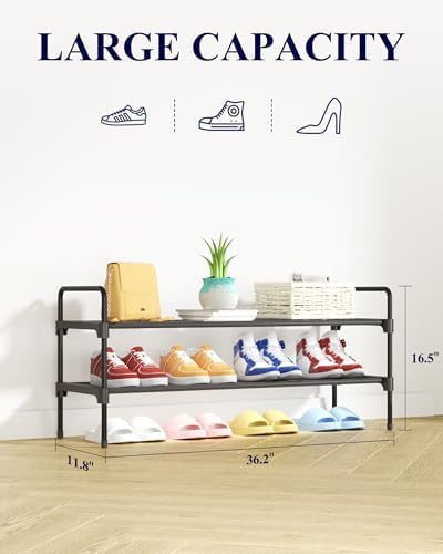Kitsure Shoe Rack for Closet, Shoe Storage, 36.2" Wide - Image 2