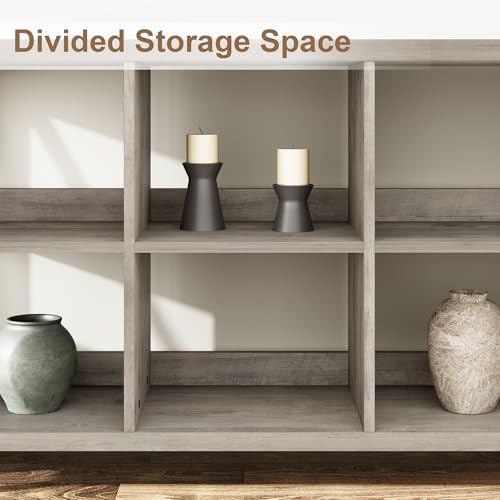 62 in Industrial 3-Tier Metal Horizontal Bookshelf - Image 7