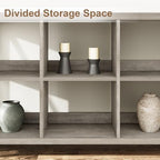 62 in Industrial 3-Tier Metal Horizontal Bookshelf - Image 7