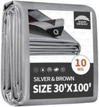 RAINDEWAY 30x100 Feet Tarps Heavy Duty Waterproof, 10Mil Multipurpose Tarp by RAINDEWAY