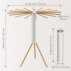 SUNOUTLY Tripod Clothes Drying Rack, Garment Rack Portable and Foldable Space - Image 2