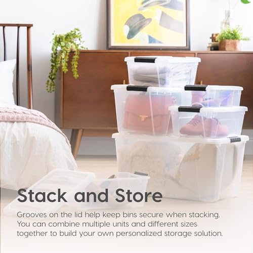 IRIS USA 4-Pack 13 Quart Storage Bins - Image 4
