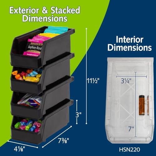 ReadySpace Small Stackable Plastic Storage Bins - Image 2