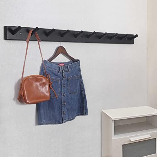 SKOLOO Wall Mounted Coat Rack 38", 10 Hooks, Shaker Style - Image 2