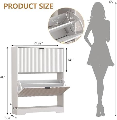 HUANLEGO Shoe Cabinet Storage for Entryway - Image 2