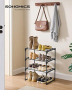 SONGMICS Shoe Rack, 3-Tier Shoe Organizer, Metal Storage Shelf - Image 2