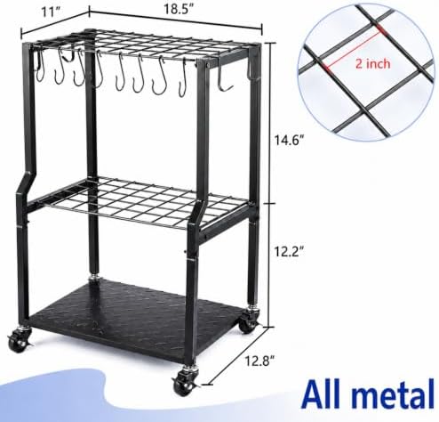 UU-Major Garden Tool Organizer for Garage Corner, Free Standing Yard Tools Rack - Image 7