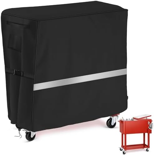 Patio Cooler Cart Cover Waterproof Fits by NEWFOM