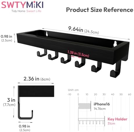 SWTYMIKI Key Holder Wall Mount - Image 2