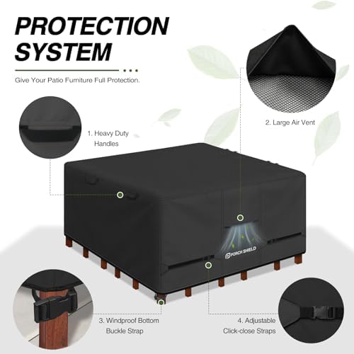 Porch Shield Waterproof Square Patio Table Cover 84 x 84 inch - Image 4