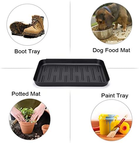 OwnMy Black Boot Tray Mat Indoor Plastic Small Shoe Tray Mat - Image 5