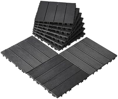 VEVOR 10 sq. ft Plastic Interlocking Deck Tiles, 10 Pack, Patio Floor Decking by VEVOR