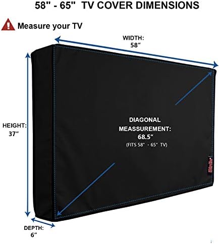 iBirdie Outdoor TV Cover 60 to 65 inch Weatherproof and Waterproof - Image 2