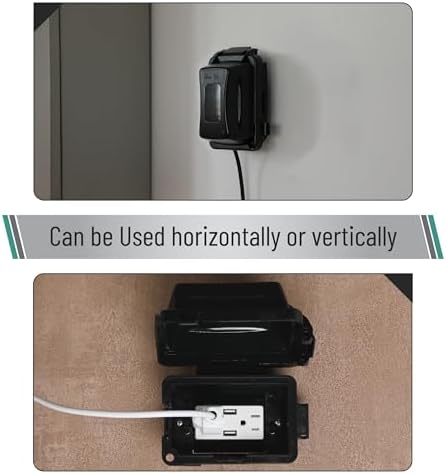 Bates- Outdoor Outlet Cover Weatherproof, Horizontal/Vertical Use - Image 7