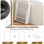 KINGBOARD 3-Tier Extendable Clothes Drying Rack, Small & Foldable - Image 6