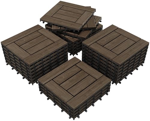 Yaheetech 27PCS Patio Floor Tiles Outdoor Interlocking Deck 12 x 12in by Yaheetech