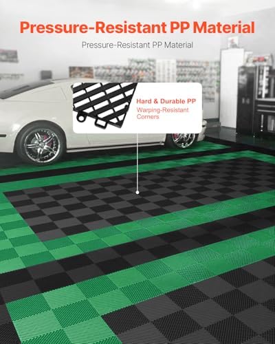 VEVOR Interlocking Drainage Mat, 12” x 12” Modular Interlocking Cushion - Image 2