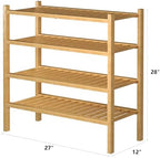 ROMGUAR CRAFT 4 Tier Bamboo Shoe Rack - Image 3
