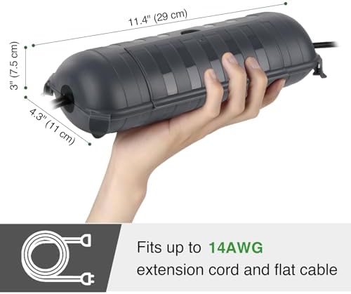 Flemoon Outdoor Extension Cord Safety Cover, IP44 Waterproof Electrical Box - Image 3