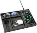 Valet Tray, Built in Wireless Charging Pad, Nightstand Organizer by wirelessfuturecharger