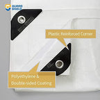 GUARD SHIELD Heavy Duty Tarp 10x20 Feet White Multi Purpose Thick Waterproof - Image 2
