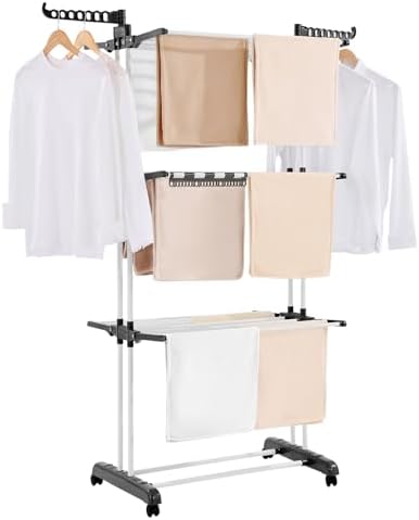 VEVOR Clothes Drying Rack, 4-Tier Foldable Laundry Dryer Rack, Metal Drying by VEVOR