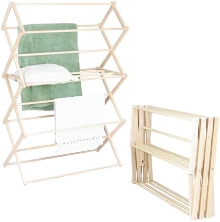 Pennsylvania Woodworks Clothes Drying Rack: Solid Maple Hardwood Laundry Rack by PennsylvaniaWoodworks