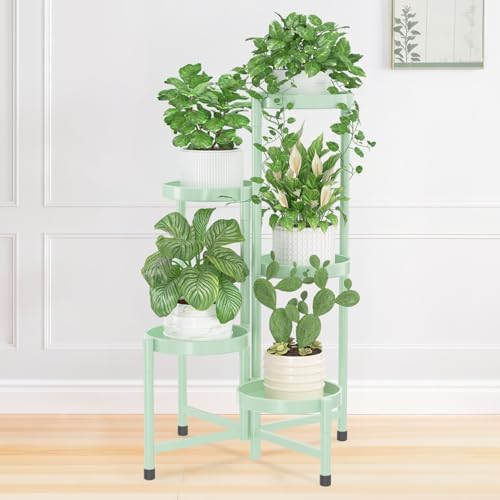iDavosic.ly Plant Stand Indoor Outdoor, 5 Tier Metal Corner Shelf by iDavosicly