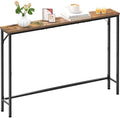47.2" Console Table, Narrow Entryway Table, Skinny Sofa Table, Behind CouchTable by VANTIMO