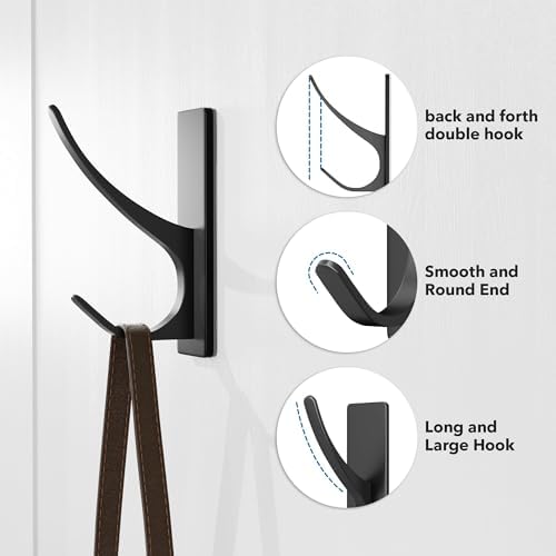 pickpiff Matt Black Self-Adhesive Hook, 13LB Hanger - Image 5