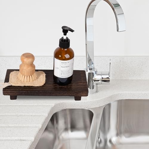 Wood Bathroom Tray Farmhouse Decor Kitchen Soap Holder - Image 3