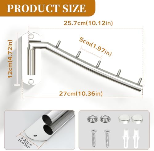 Alise Wall Mounted Drying Rack, Swivel Clothes Drying Hangers - Image 2