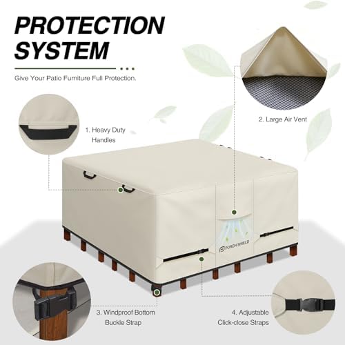 Porch Shield Waterproof Square Patio Table Cover 84 x 84 inch - Image 4