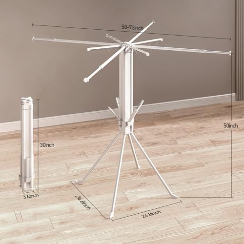 Foldable 4-Legged Clothes Drying Rack, Extra Stable Heavy Duty Laundry Drying - Image 2