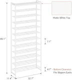 12 Tier Shoe Rack Organizer for 48-60 Pairs, Tall Metal Shoe Storage Shelf - Image 3