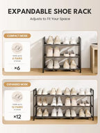 Bumusty 3 Tier Expandable Shoe Rack - Image 4