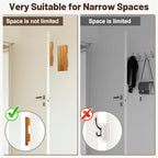 Wood Wall Mounted Clothes Drying Rack, 6 Inch Small Spaces Foldable Clothes - Image 6