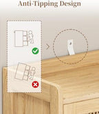 Keehusux Rattan Shoe Cabinet - Image 6