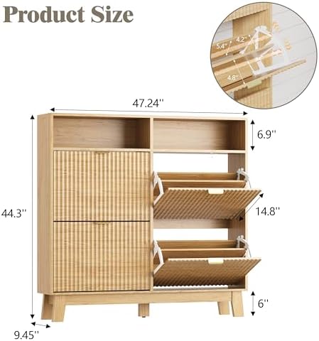 HUANLEGO Shoe Cabinet Storage for Entryway - Image 2