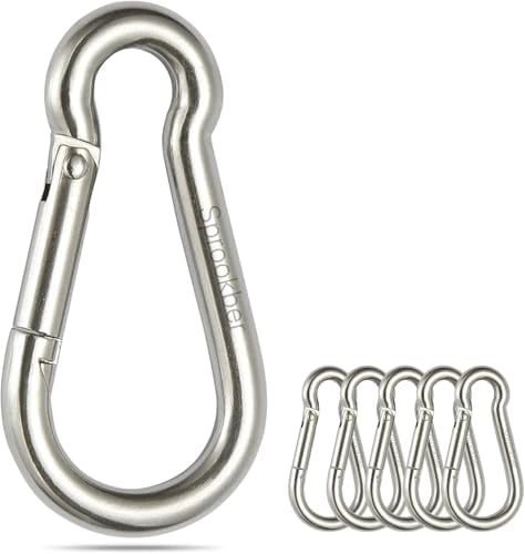 sprookber Stainless Steel Spring Snap Hook Carabiner by Sprookber