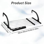 Portable Clothes Drying Rack for Balcony Railings Windowsill, Folding Towel - Image 2