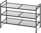 Simple Houseware 3-Tier Stackable Mesh Shoe Rack by SimpleHouseware