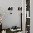 2 Pack Bathroom Towel Hooks Wall Mount Hooks Matte Black Towel Racks Coat Hooks - Image 4